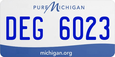 MI license plate DEG6023