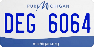 MI license plate DEG6064