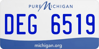MI license plate DEG6519