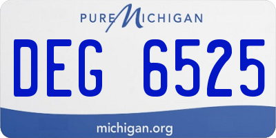 MI license plate DEG6525