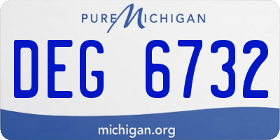 MI license plate DEG6732