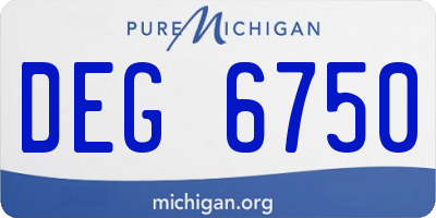 MI license plate DEG6750