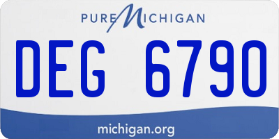 MI license plate DEG6790
