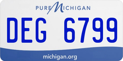 MI license plate DEG6799