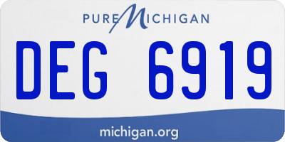 MI license plate DEG6919