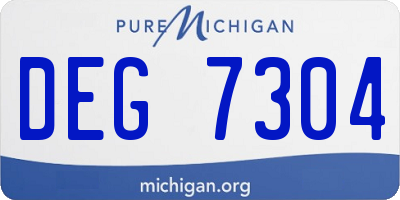 MI license plate DEG7304