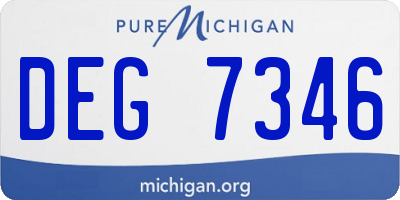 MI license plate DEG7346