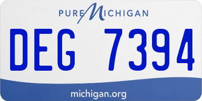 MI license plate DEG7394