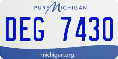 MI license plate DEG7430