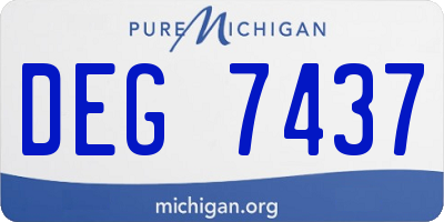 MI license plate DEG7437