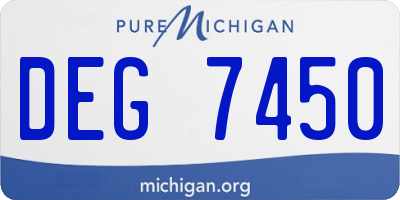 MI license plate DEG7450
