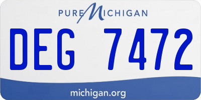 MI license plate DEG7472