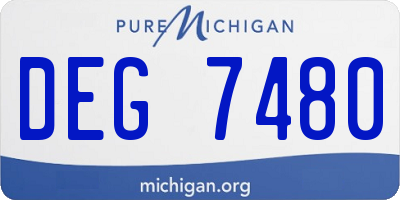 MI license plate DEG7480