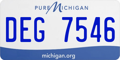 MI license plate DEG7546
