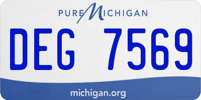 MI license plate DEG7569
