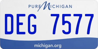 MI license plate DEG7577