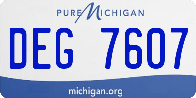 MI license plate DEG7607