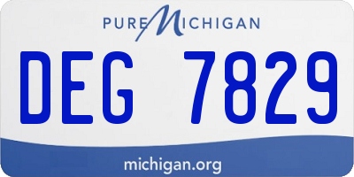 MI license plate DEG7829