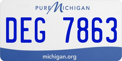 MI license plate DEG7863