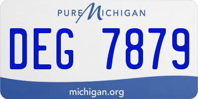 MI license plate DEG7879