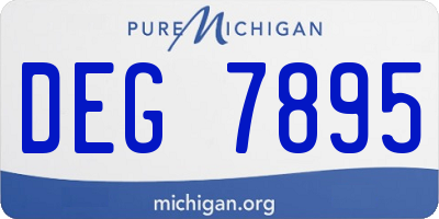MI license plate DEG7895