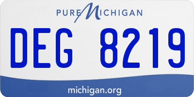 MI license plate DEG8219