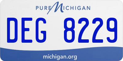 MI license plate DEG8229