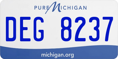 MI license plate DEG8237