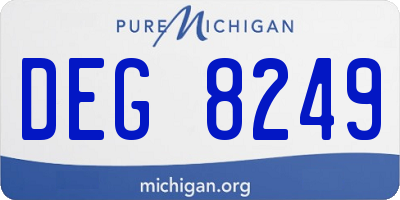 MI license plate DEG8249