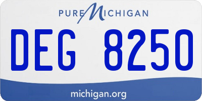 MI license plate DEG8250