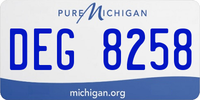 MI license plate DEG8258