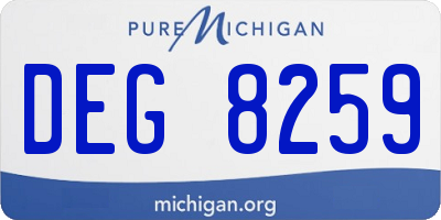 MI license plate DEG8259