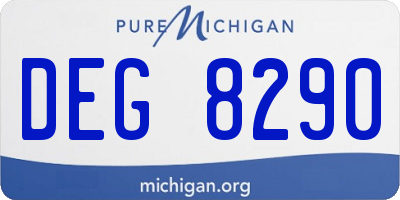 MI license plate DEG8290