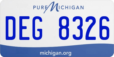 MI license plate DEG8326