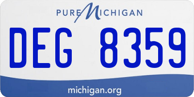 MI license plate DEG8359