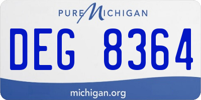 MI license plate DEG8364