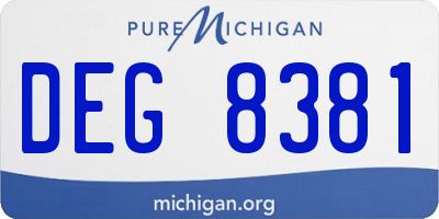 MI license plate DEG8381