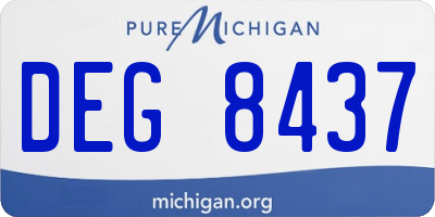 MI license plate DEG8437