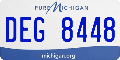 MI license plate DEG8448