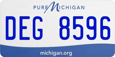 MI license plate DEG8596