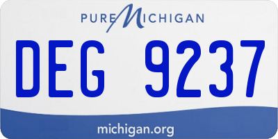 MI license plate DEG9237
