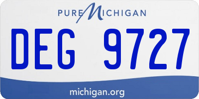 MI license plate DEG9727