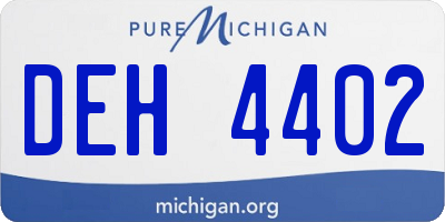 MI license plate DEH4402