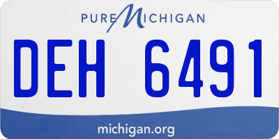 MI license plate DEH6491