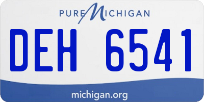 MI license plate DEH6541