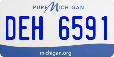 MI license plate DEH6591