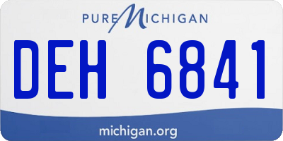 MI license plate DEH6841
