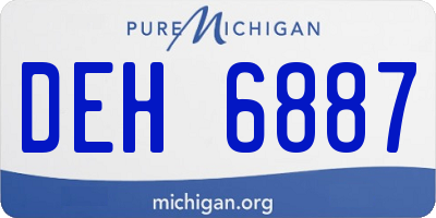 MI license plate DEH6887