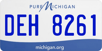 MI license plate DEH8261