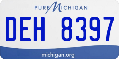 MI license plate DEH8397